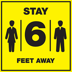 Sticker "Stay 6' Away" (5-Pack)