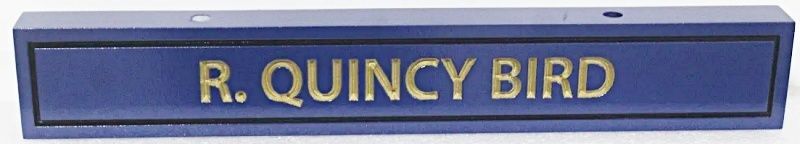 C12077 - Carved Sign for "R. Quincy Bird"