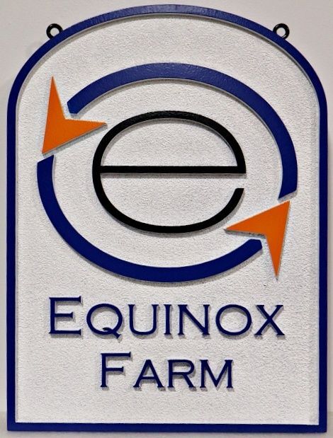 O24070 - Carved HDU Sign for "Equinox Farm"