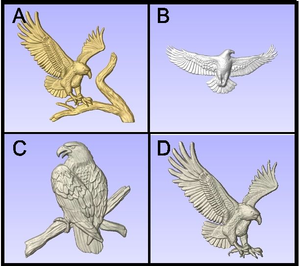 G16460 - Carved Eagles