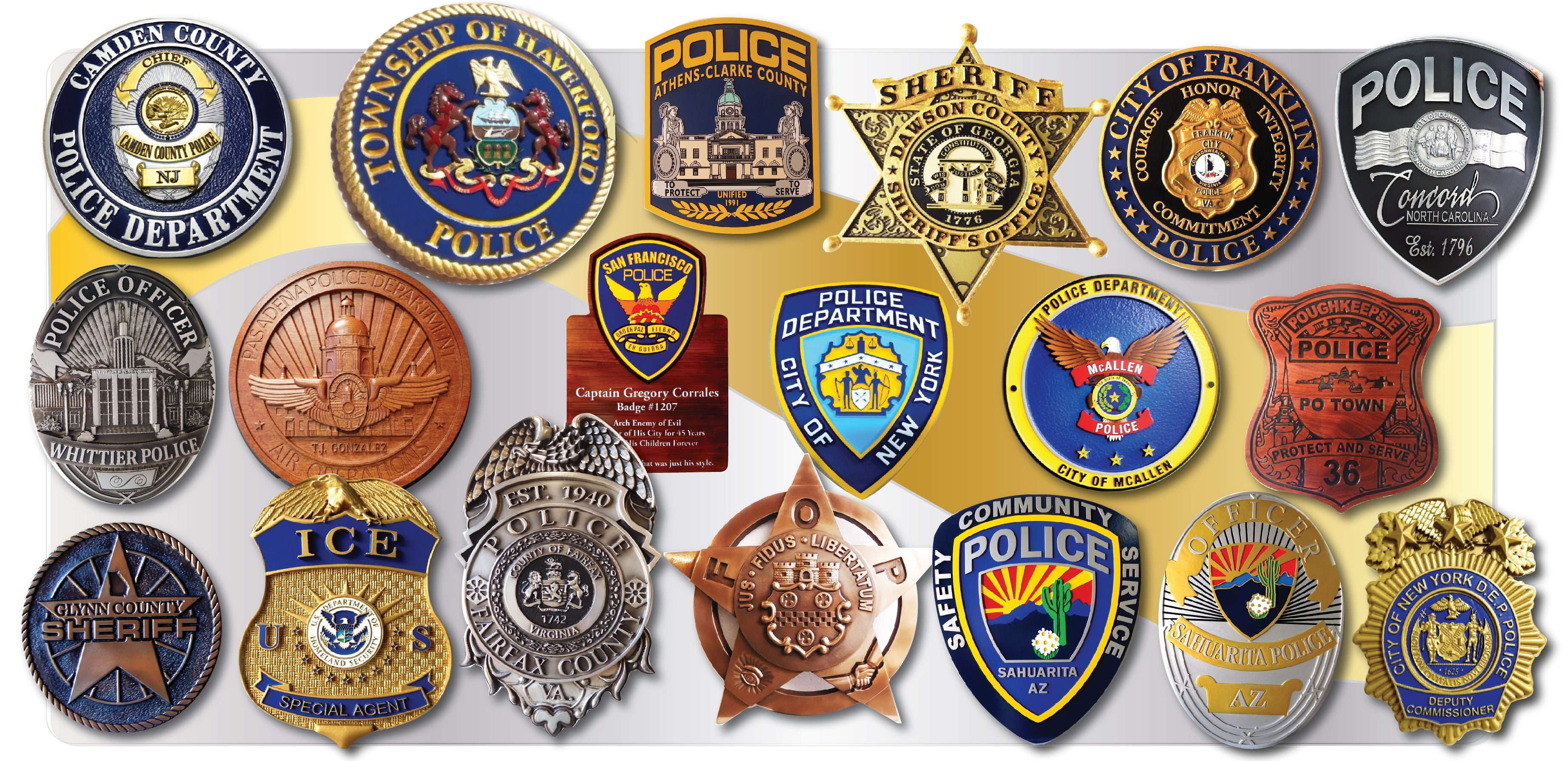 Junglesting Historical Memorabilia Police 9 Different California 