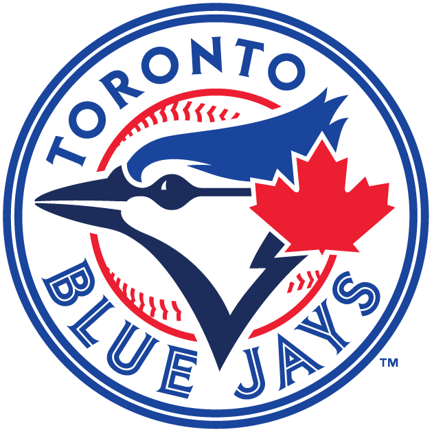 WP-1040 - Carved Wall Plaque  of Logo for Toronto Blue Jays  MLB,  Artist Painted
