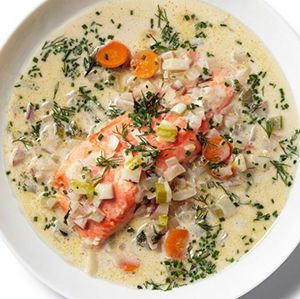 Salmon Chowder with Dill