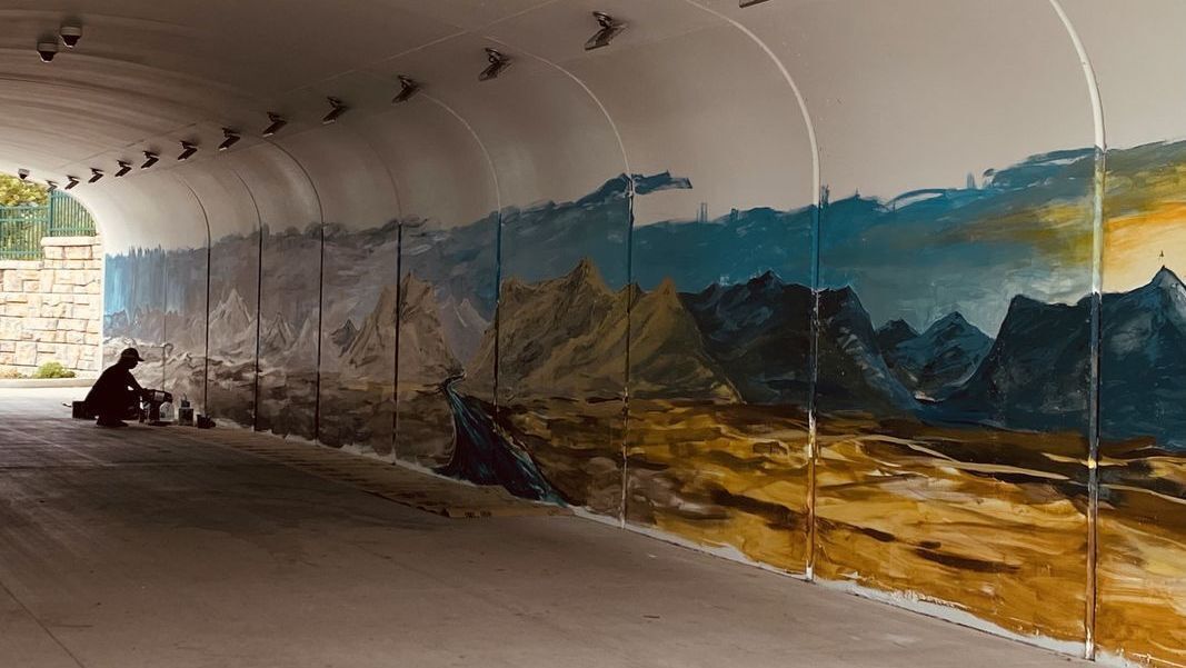 Grace Isabell working on the Underpass Project