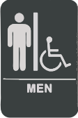 01 Mens Restroom Sign with ADA Symbol