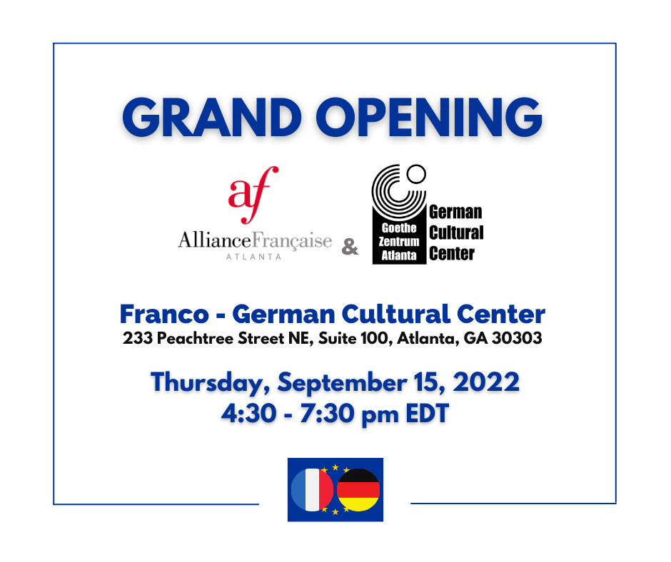 We are celebrating the Grand Opening of the GOETHEATL, your new German Cultural Center in Downtown Atlanta!