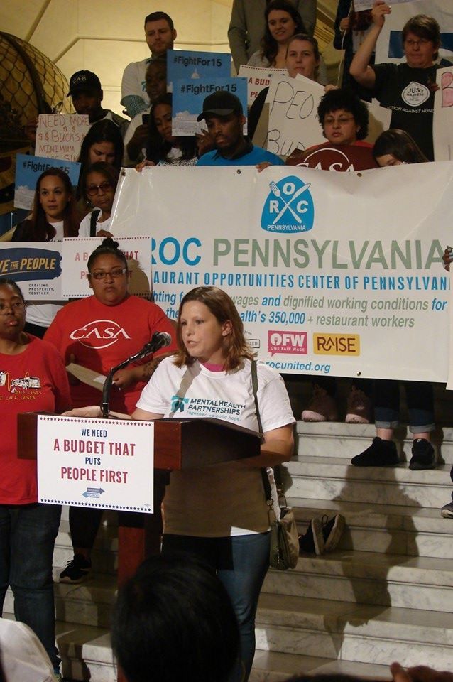 Advocacy Director Kim Renninger Speaks at Rally in Harrisburg