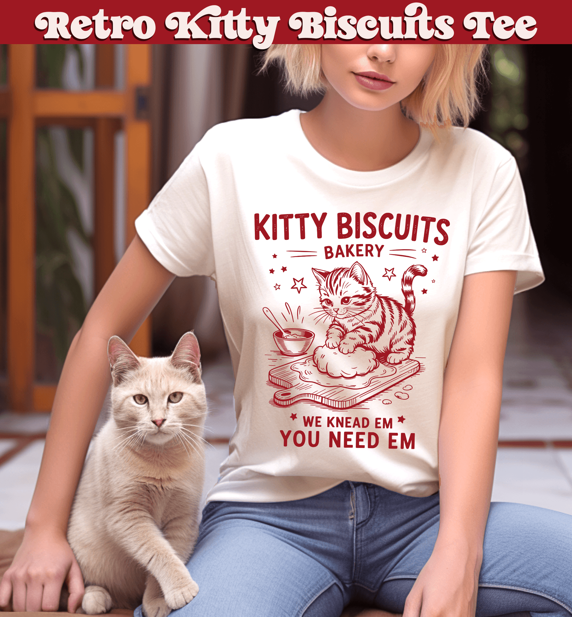 Retro Kitty Biscuits Tee