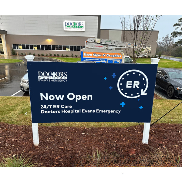 Interior wall mural and dimensional letter logo for a medical facility in Augusta GA
