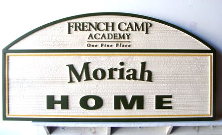 FA15606 - Carved Wood Sign for French Camp Academy