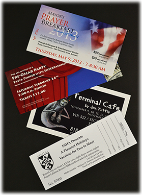 Tickets with Perforation & Numbering