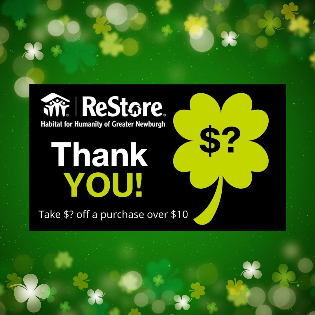 Starting March 1st - receive a scratch off discount card at ReStore!