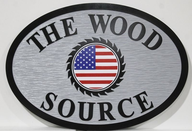 SA28892 - Carved and Sandblasted Sign for "The Wood Source"