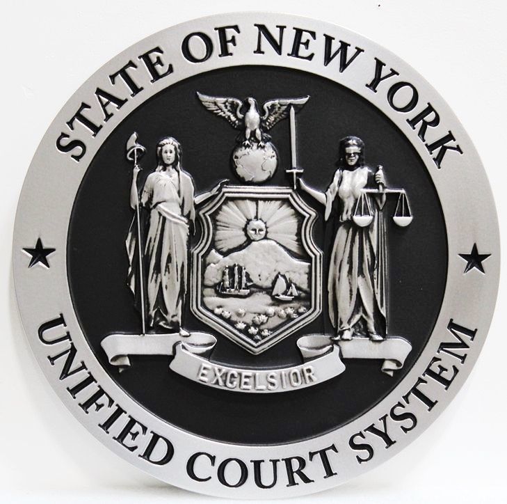 MD4040 - 3-D  Plaque of the Seal of the Unified Court System, State of New York