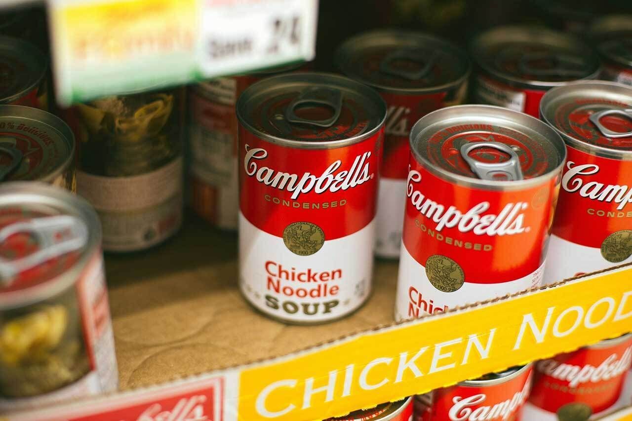 Cans of Chicken Noodle Soup