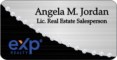 Two Tone Swing Bling Name Badge