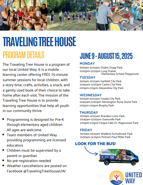 Traveling Tree House Schedule 2025