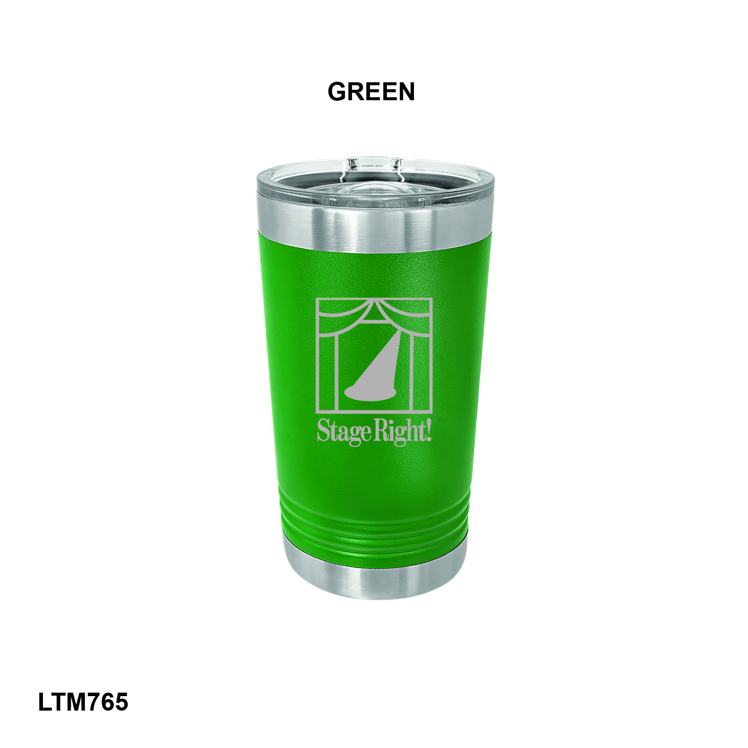 Polar Camel Green 16 oz. Pint with Slider Lid