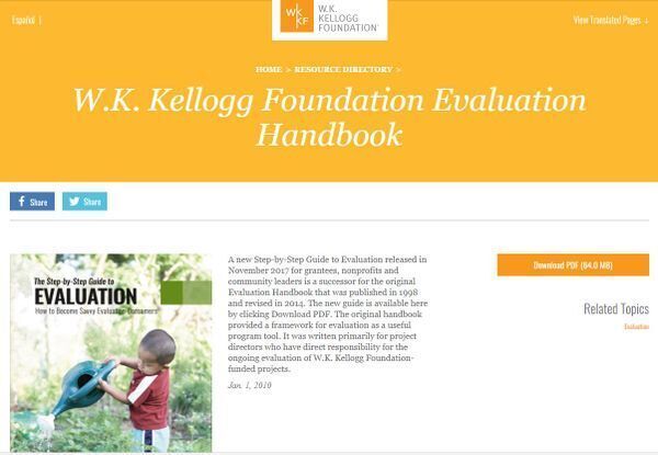 W. K. Kellogg Foundation – Evaluation Handbook