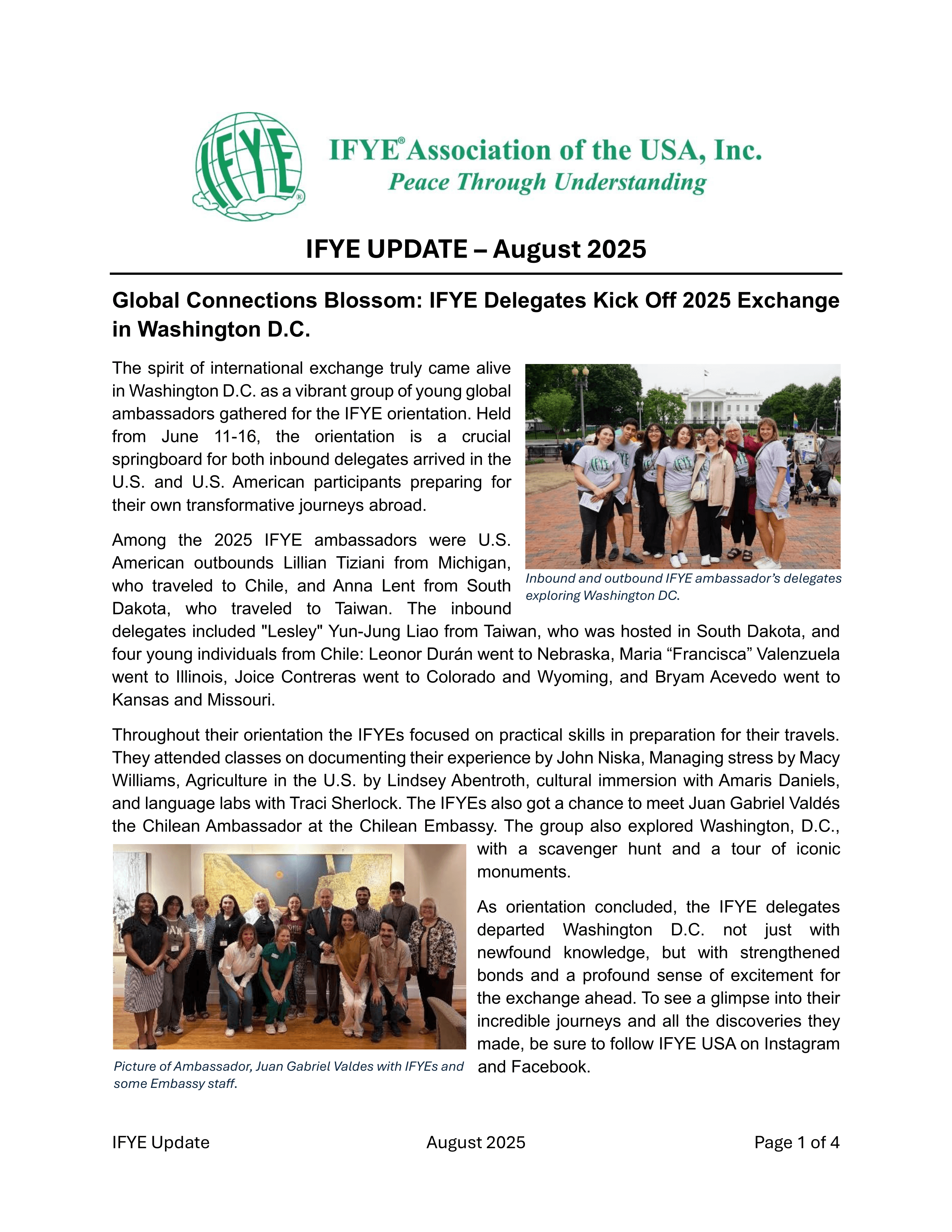 Read the August 2025 IFYE Update