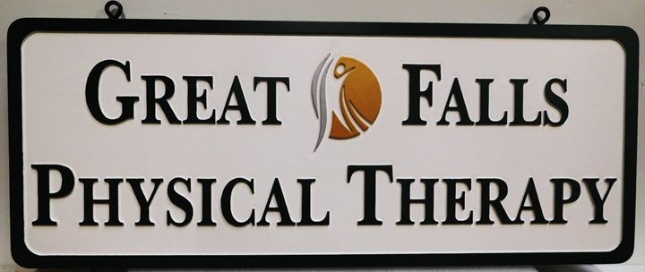 B11253 - Carved  Sign for "Great Falls Physical Therapy"  