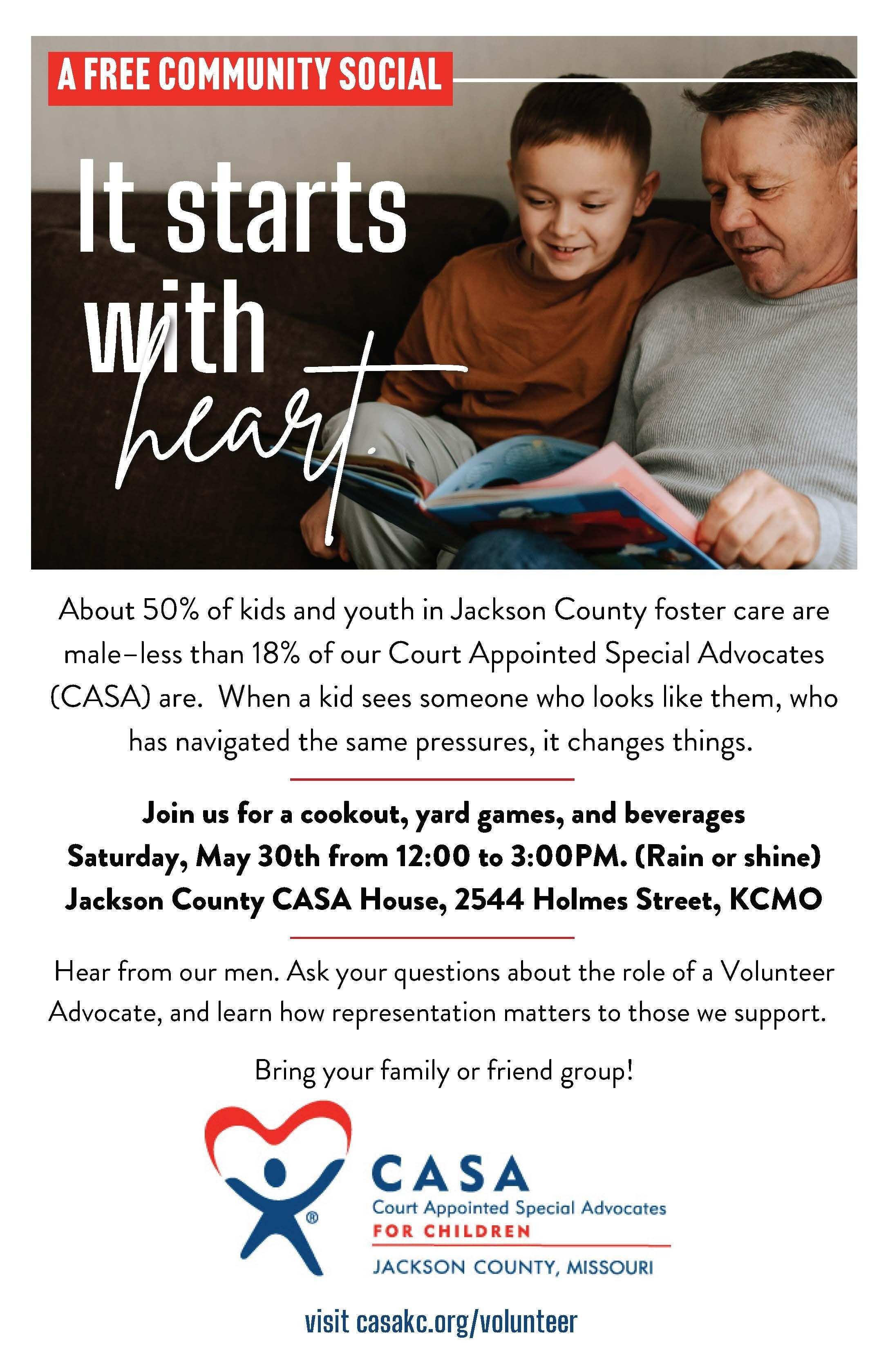 Men of CASA BBQ 5/30, Noon to 3:00 p.m.