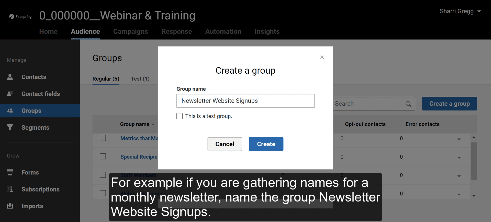 Connecting Forms to Email Marketing Groups
