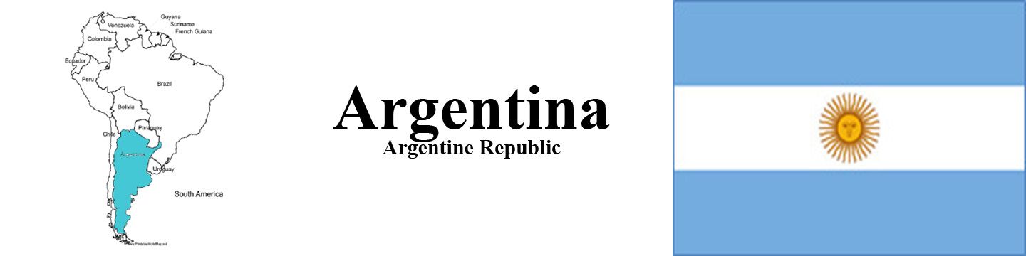 Argentina Map and Flag