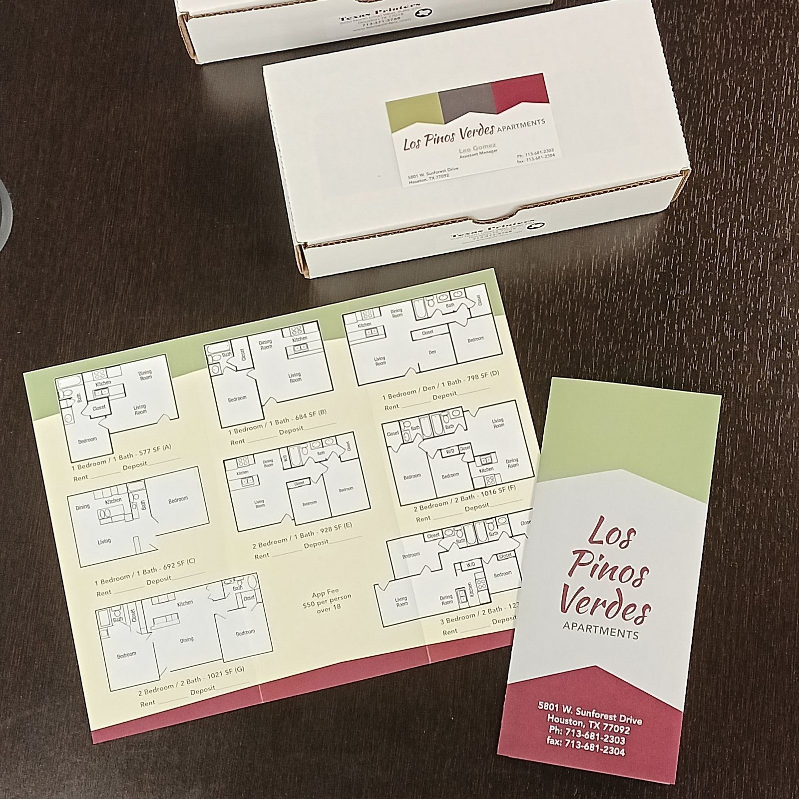 A fresh set of brochures done by Texas Printers.