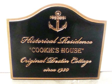 L21762 - Engraved HDU Sign for Historical House on the Seacoast