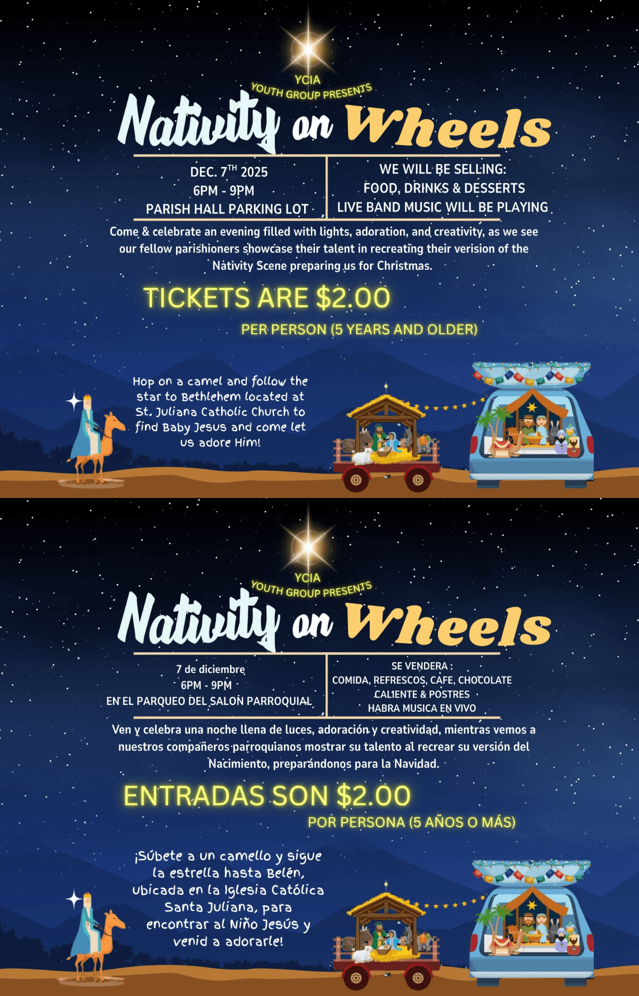 Flyer in Enligh and Spanish