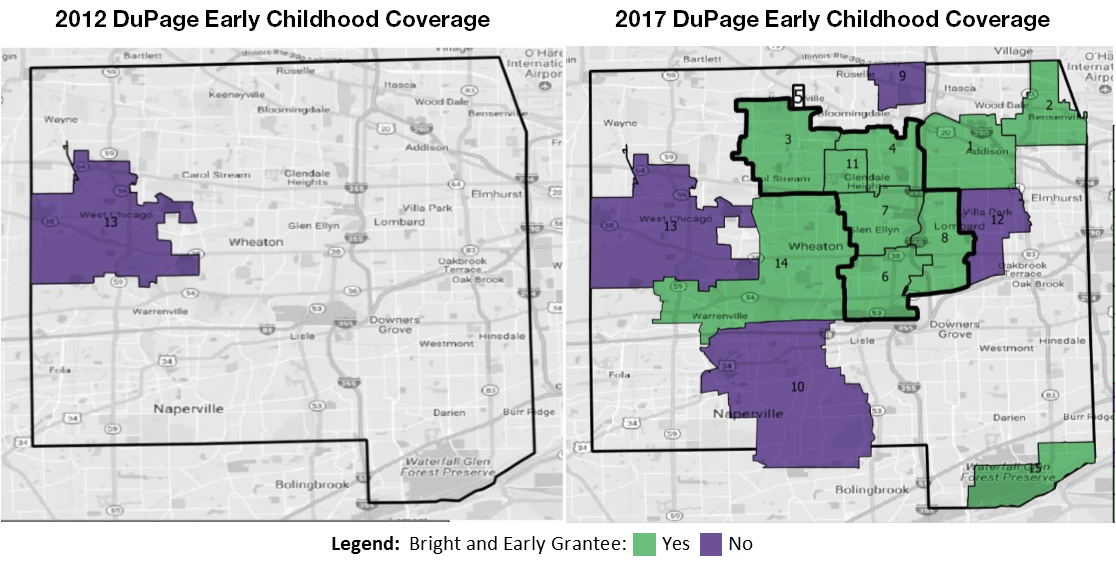 Bright and Early DuPage Update: 2012 - 2017 Map Comparison