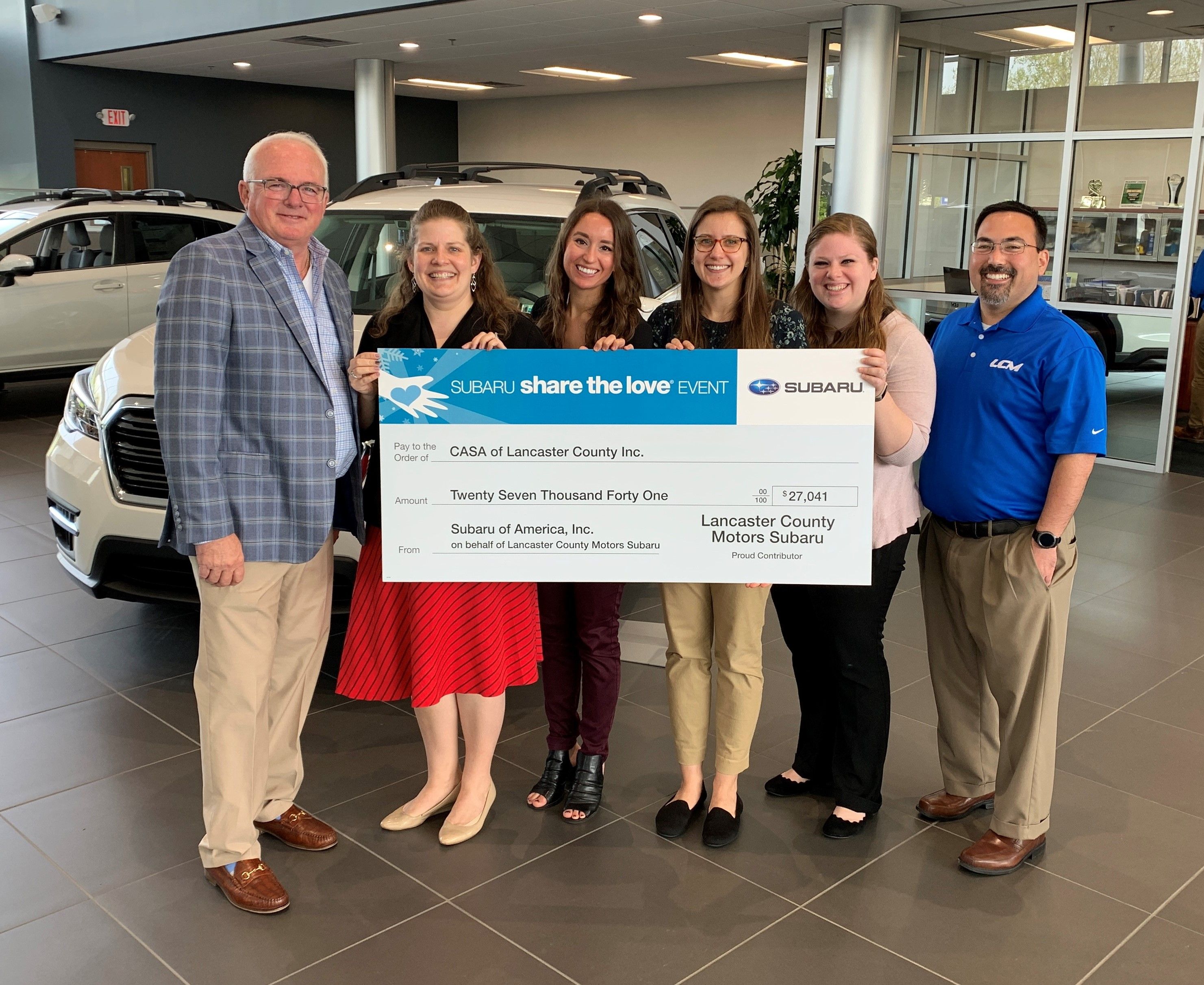 Lancaster County Motors Subaru Gives Back to CASA