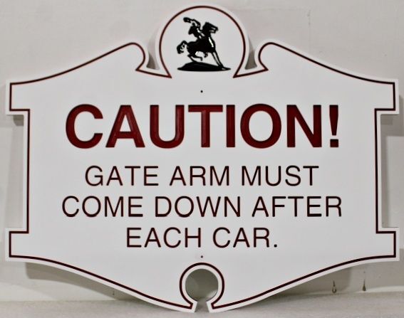 H17188 - Carved and Sandblasted HDU "Caution" Sign