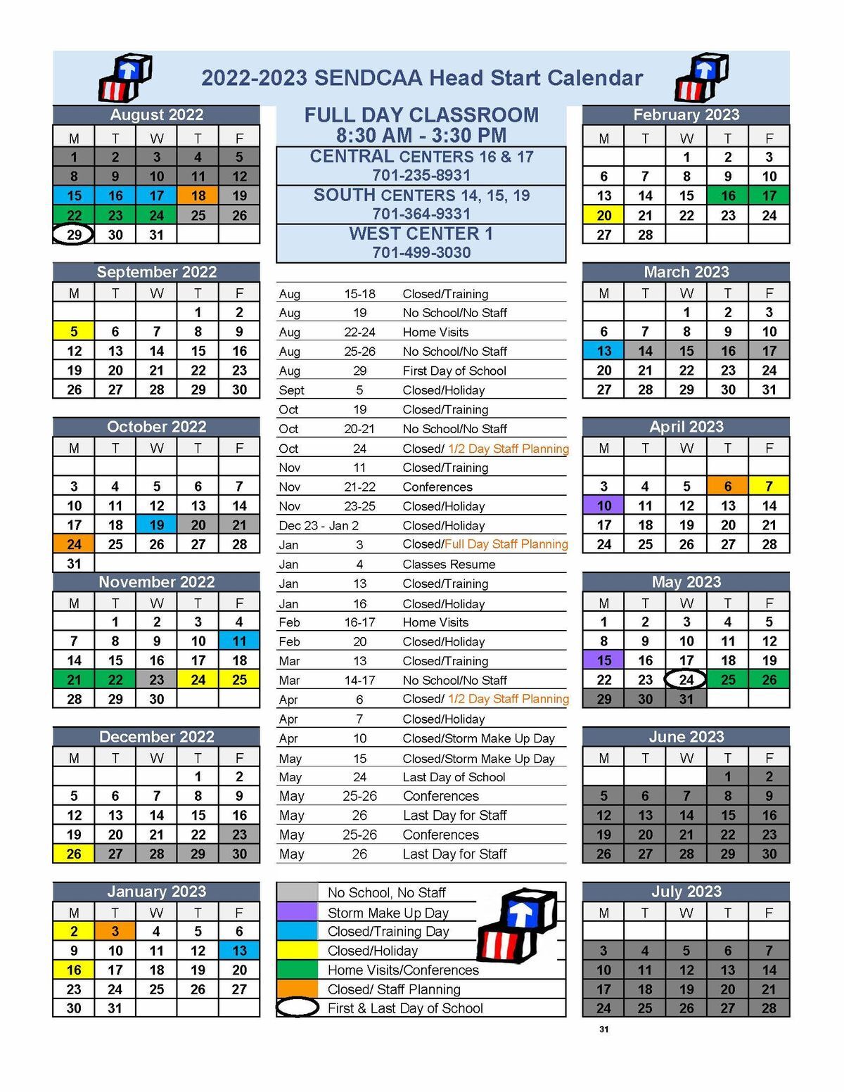 Headstart Calendar 24-25