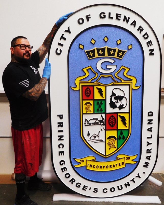 CB5147 - Seal of the City of Glenardon, Maryland, Outline Relief