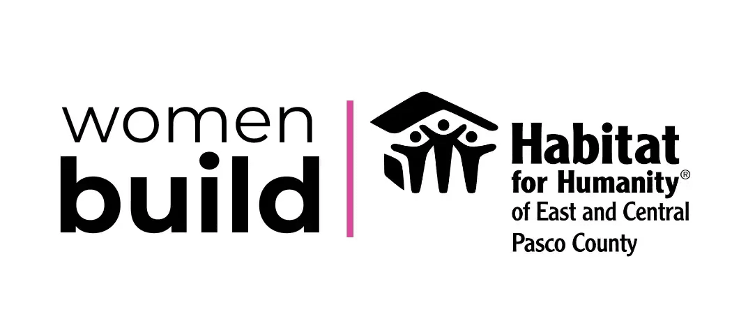 Women Build logo for Habitat for Humanity of East and Central Pasco County, empowering women to support affordable housing through hands-on construction and fundraising.