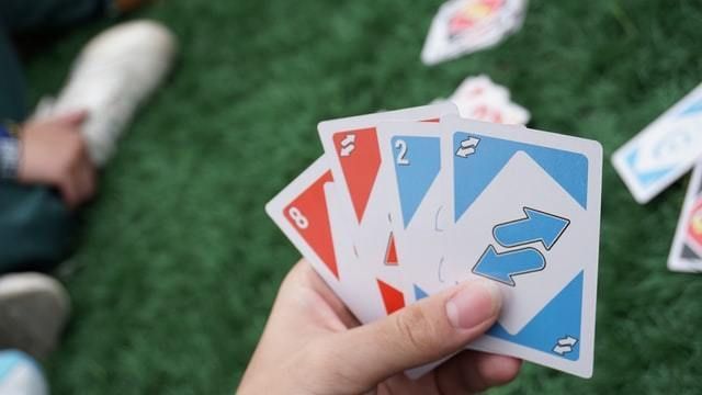 UNO card game hand