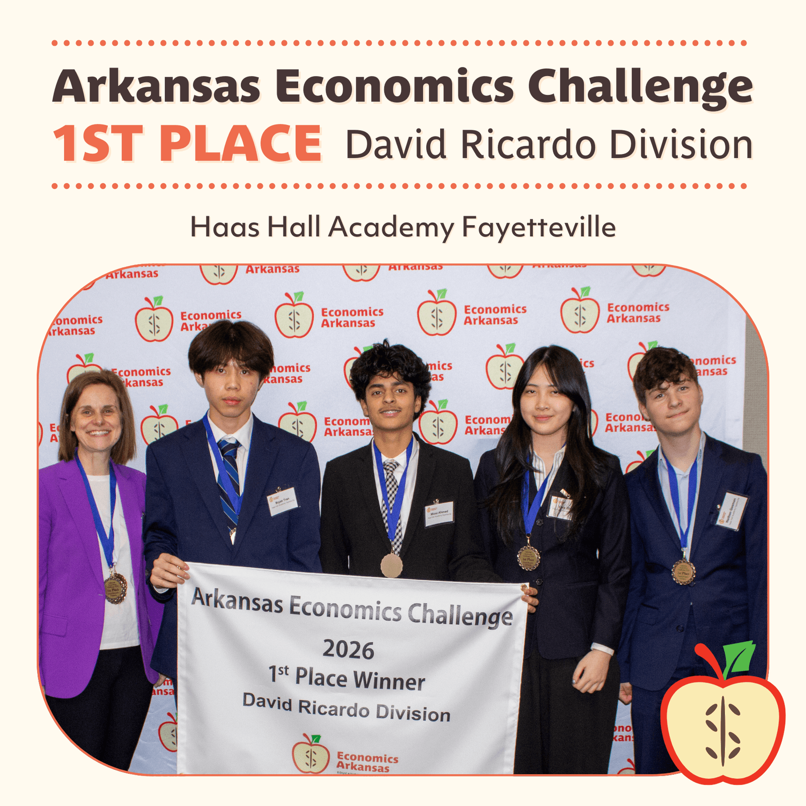 1st Place David Ricardo Division Haas Hall Academy Fayetteville