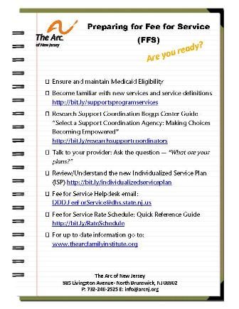 Fee For Service Checklist 