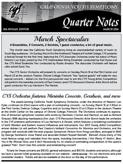 March 2014 Quarter Notes