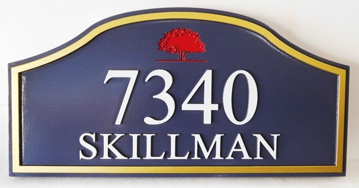 K20322 -  Carved HDU Sign,  for the ,"Oaks on the Bend" Condominums