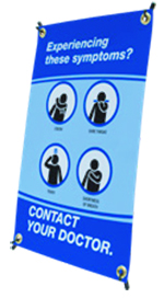 Banner Mini X-Stand- Hand Washing Stock Graphic