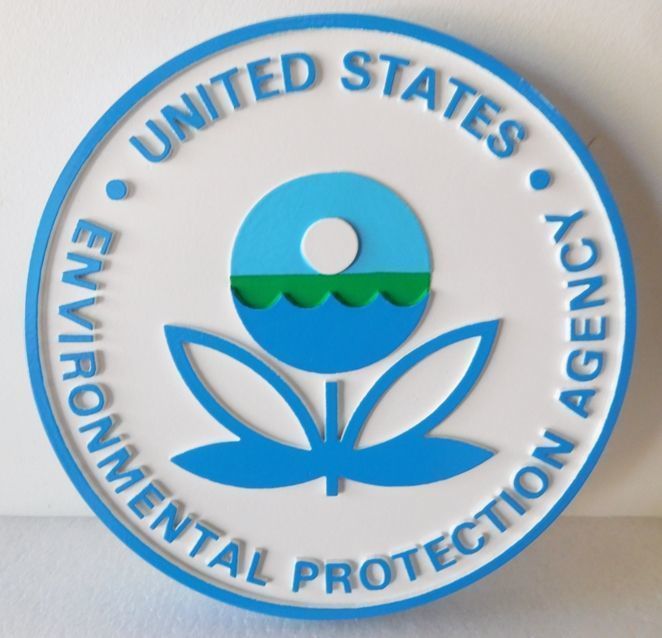 U30245 - Environmental Protection Agency (EPA)  Seal Carved 2.5-D Wall Plaque