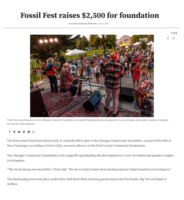 Fossil Fest raises $2,500 for foundation