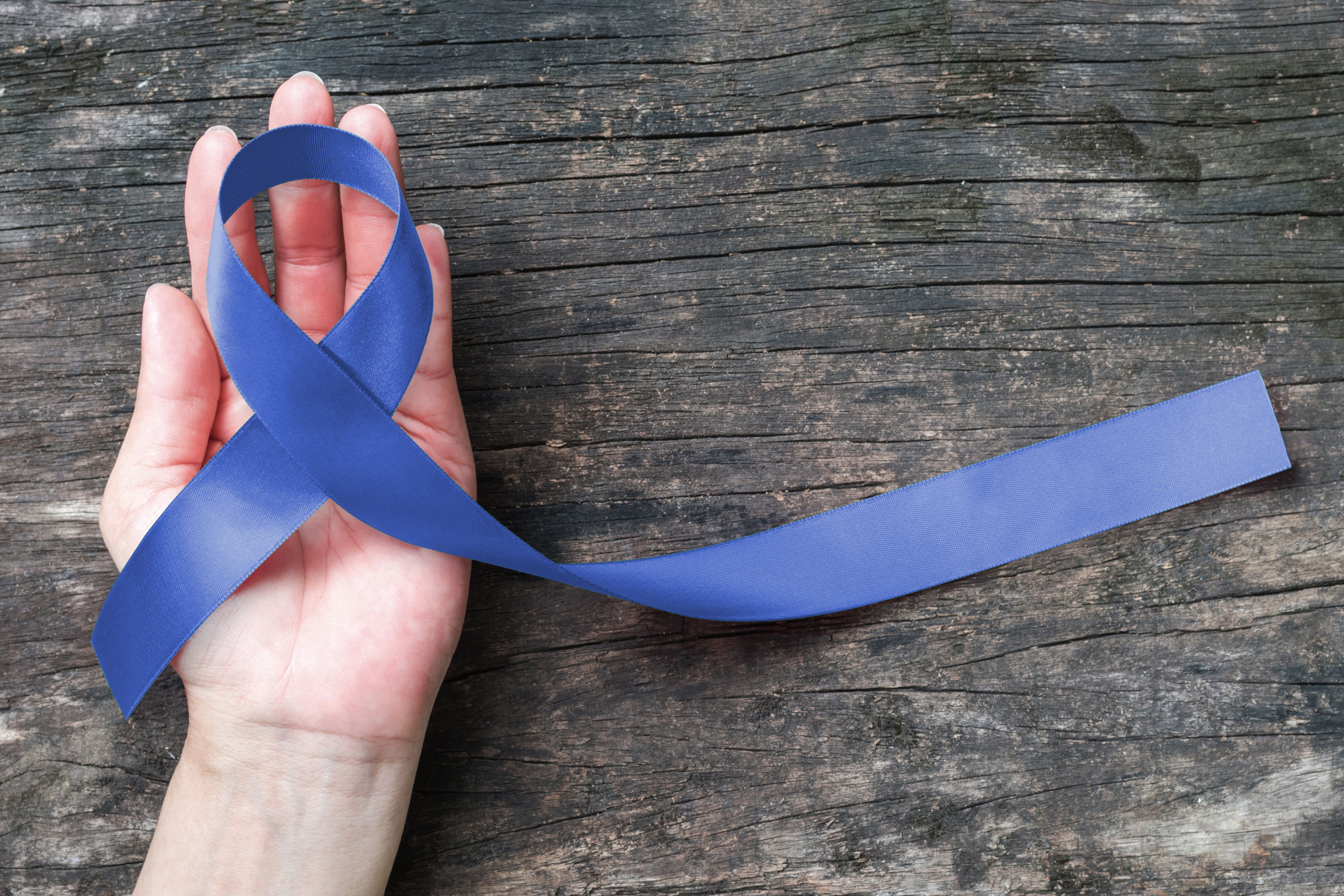 Blue ribbon for colorectal cancer awareness month