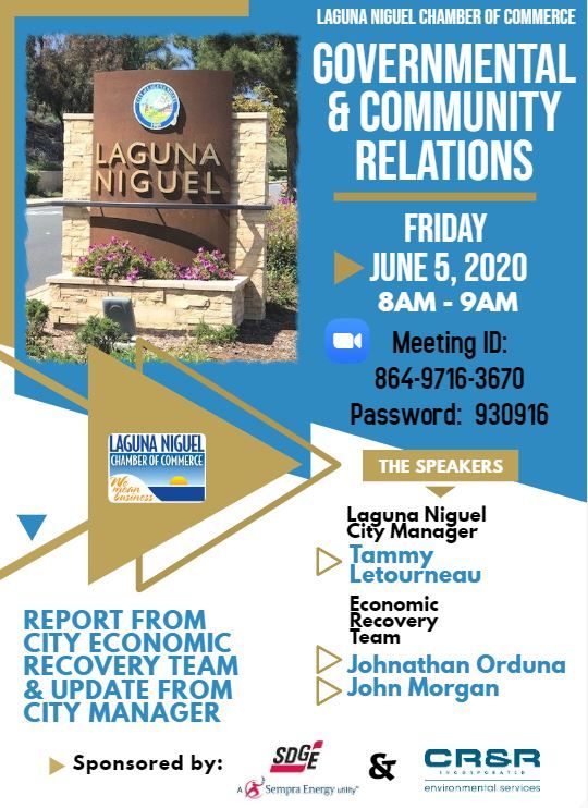 Governmental & Community Relations - Via Zoom