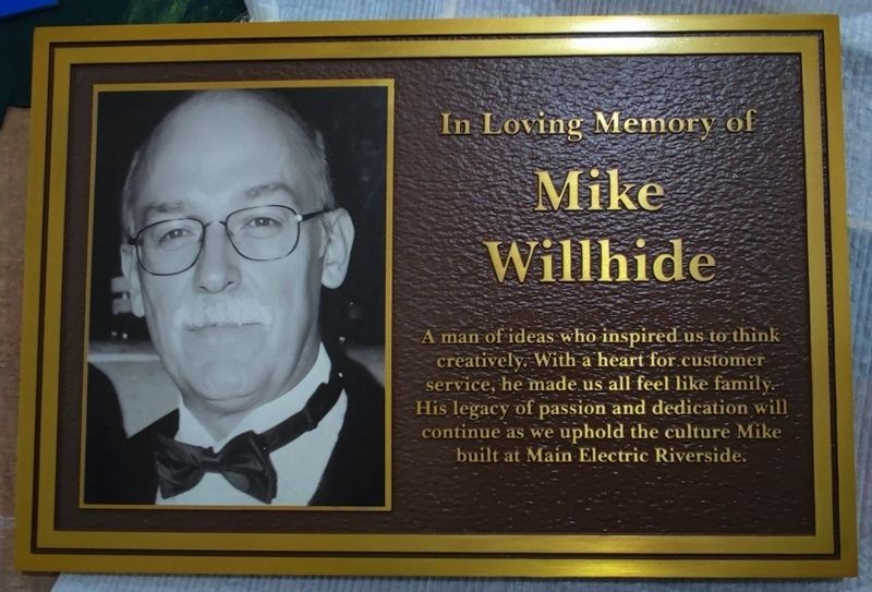 ZP-1242 - Memorial Plaque for "Mike Willhide"