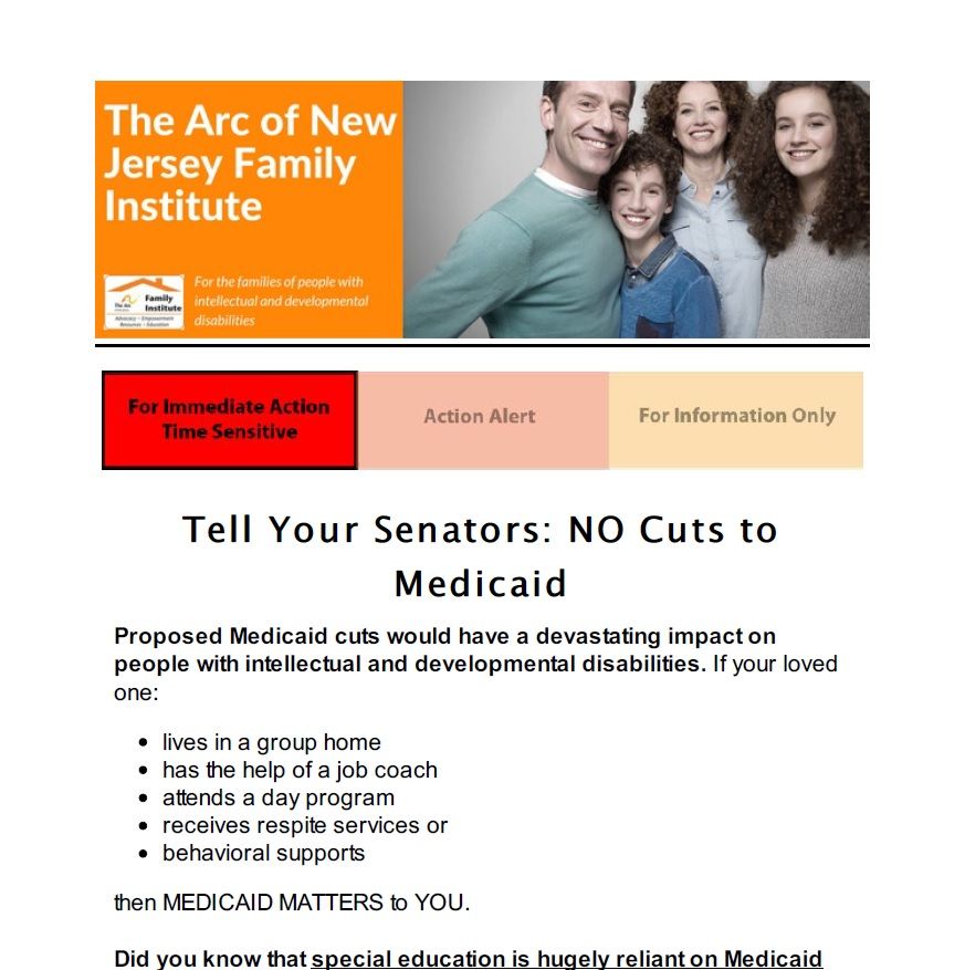 Tell Your Senators: NO Cuts to Medicaid 05.25.17