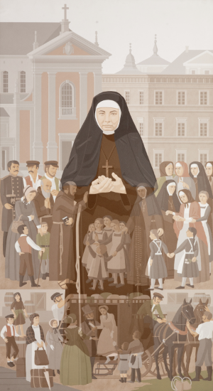 Blessed Angela - Painting by David Smith, 1987; Immaculate Heart of Mary Central Convent, Buffalo, New York. Printed with permission. All rights reserved.